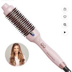 WavyTalk Pink Hair Styling Brush Thermal for Blow Out Look